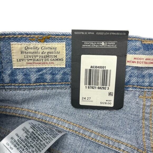 NWT LEVI'S Middy Mid Rise Ankle Bootcut Jean Sz 24 - Picture 5 of 8